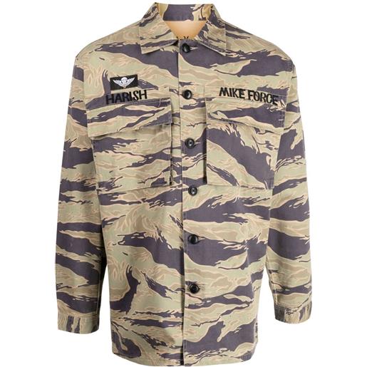 Maharishi giacca-camicia mike force con stampa camouflage - multicolore