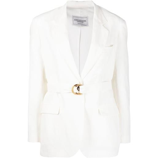 Forte Dei Marmi Couture blazer con cintura - bianco