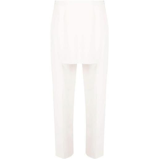 MM6 Maison Margiela pantaloni sartoriali con dettaglio cut-out - bianco