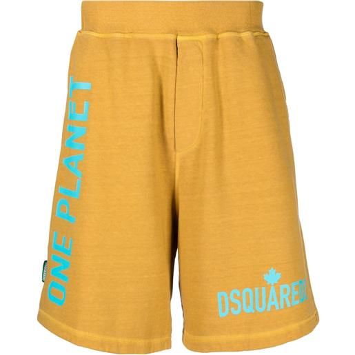 Dsquared2 shorts sportivi con stampa - arancione
