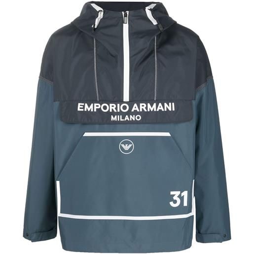 Emporio Armani giacca con cappuccio - blu