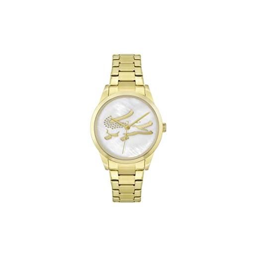 Lacoste orologio analogico al quarzo da donna con cinturino in acciaio inossidabile dorato - 2001216