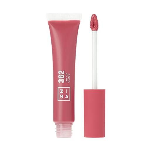3ina makeup - vegan - the lip gloss 362 - rosa - effetto specchio - look lucido - apparenza cremosa - altamente pigmentato - lucidalabbra con bacchetta -formula idratante - cruelty free