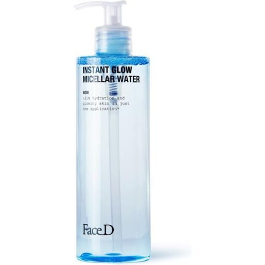 HCS Srl faced instant glow micellar water - acqua micellare struccante viso e occhi - 400 ml