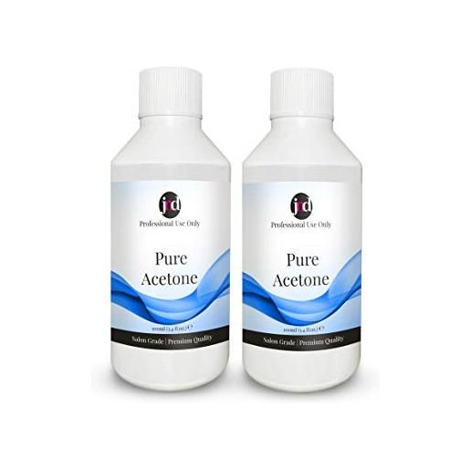 JND 100% puro acetone soak-off gel acrilico unghie colla smalto rimozione smalto multi pacchetto (2 x 100 ml)