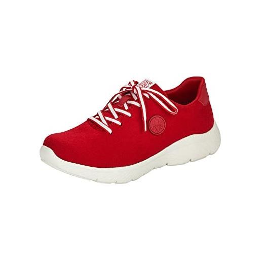 Rieker m5002, scarpe da ginnastica donna, colore: rosso, 36 eu