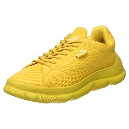 Love Moschino, scarpe con lacci donna, giallo, 36 eu