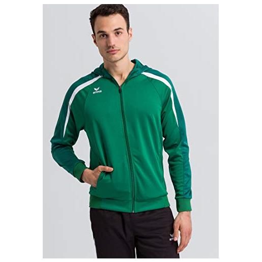 Erima 4043523857863 jacket, uomo, smeraldo/evergreen/bianco, xl