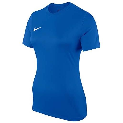 Nike w nk dry park vii jsy ss short sleeve top donna, donna, bv6728, università blu/bianca, m