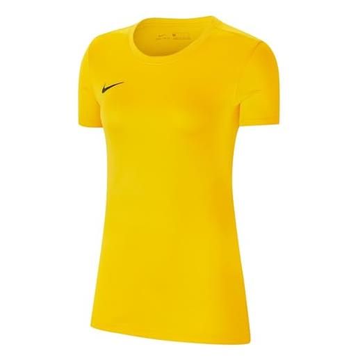 Nike w nk dry park vii jsy ss, t-shirt donna, navy/bianco, xs