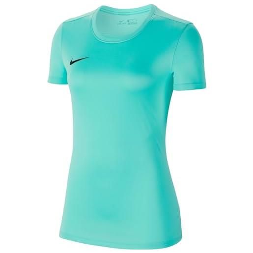 Nike w nk dry park vii jsy ss - maglietta a maniche corte da donna, donna, bv6728, giallo (tour yellow) / nero, xl