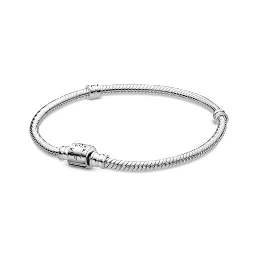 Pandora icons bracciale in maglia snake in argento sterling, 16