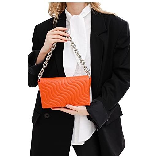 Piccola Lala de-pl-000216, borsa a spalla donna, colore: arancione, 15x25 cm