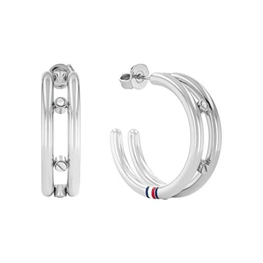 Tommy Hilfiger jewelry orecchini a perno da donna in acciaio inossidabile con cristalli - 2780614