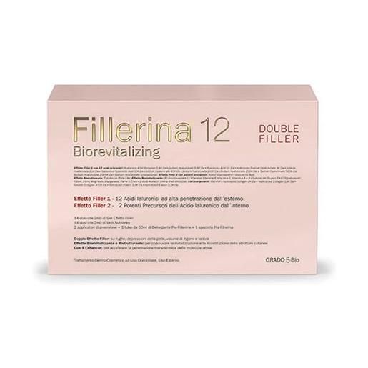 Labo fillerina 12 biorevitalizing double filler trattamento intensivo viso gel rimpolpante + velo nutriente grado 5