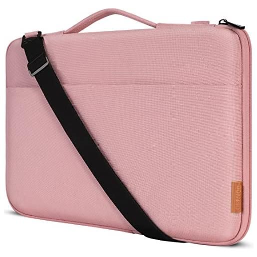 DOMISO 17.3 pollici custodia borsa impermeabile notebook portatile borsa sleeve custodia pc portatile compatibile con 17.3 hp pavilion 17 / hp 17/17.3 dell inspiron 17, rosa