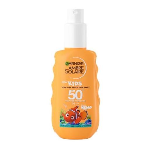 Garnier ambre solaire kids sun protection spray spf50 spray solare impermeabile per corpo e viso 150 ml