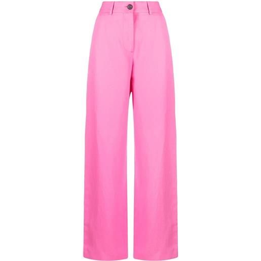 MSGM pantaloni a gamba ampia - rosa
