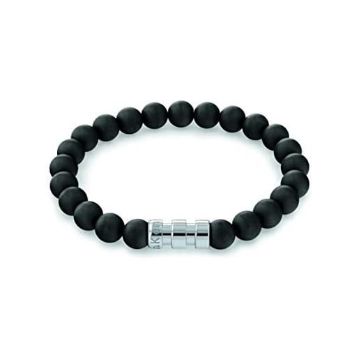 Calvin Klein braccialetti da uomo collezione beaded con diverse pietre nero x1 (onyx) taglia unica