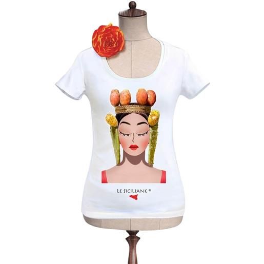 LE SICILIANE t-shirt regina con fichi d`india