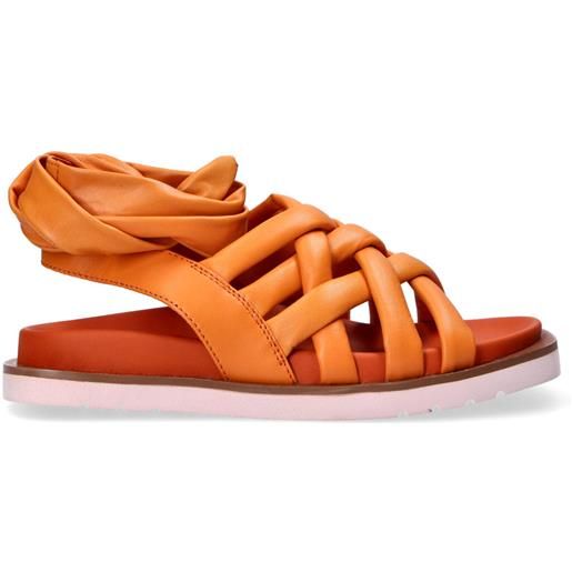 Elvio zanon sandali in pelle arancione