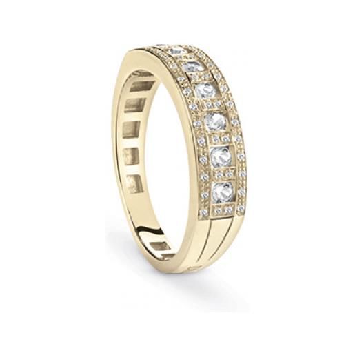 Damiani anello belle epoque in oro giallo e diamanti