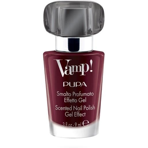 Pupa vamp!Smalto profumato effetto gel - intrepid red black