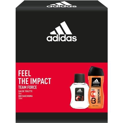 Adidas kit team force - eau de toilette e gel doccia bagnoschiuma 3in1