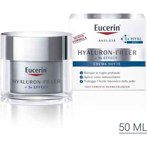 BEIERSDORF SPA eucerin hyaluron filler + 3x effect crema notte - crema notte per rughe profonde - 50 ml