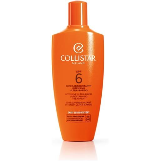 Collistar superabbronzante intensivo ultra-rapido spf6 200ml crema solare corpo bassa prot. 