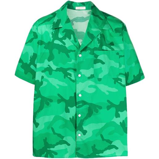 Valentino Garavani camicia con stampa camouflage - verde