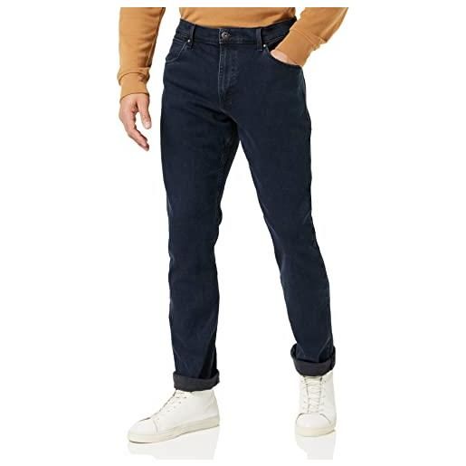 Wrangler authentic regular jeans, blu (blue mid stone), 36w / 34l uomo