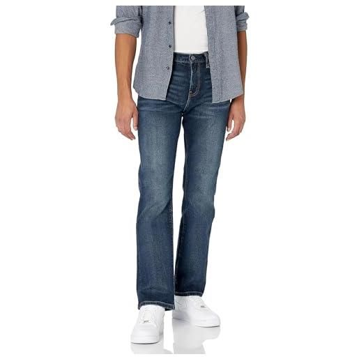 Wrangler authentic regular jeans, blu (blue black), 40w / 32l uomo
