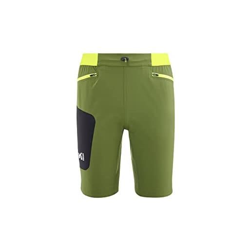 Millet - lkt speed long short m - pantaloncini da escursionismo da uomo - escursionismo, trail running, trekking - colore: verde/nero