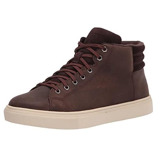 UGG baysider high weather, shoes uomo, black tnl leather, 49.5 eu