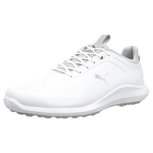 PUMA ignite pro, scarpe da golf uomo, white silver-high rise, 44.5 eu