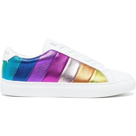 Kurt Geiger London sneakers lane a righe arcobaleno - bianco