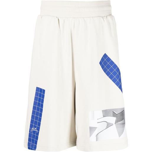 A-COLD-WALL* shorts sportivi con stampa - bianco