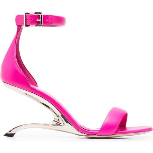 Alexander McQueen sandali con tacco scolpito - rosa