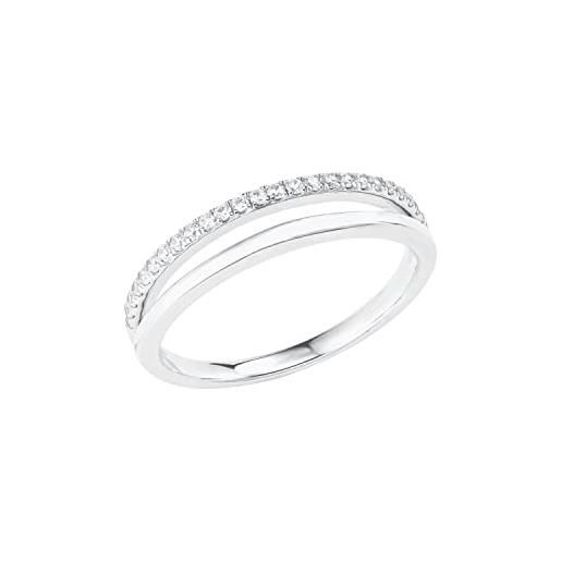 s.Oliver anello da donna in argento 925, con zirconi sintetici, argento, fornito in confezione regalo, 2022725