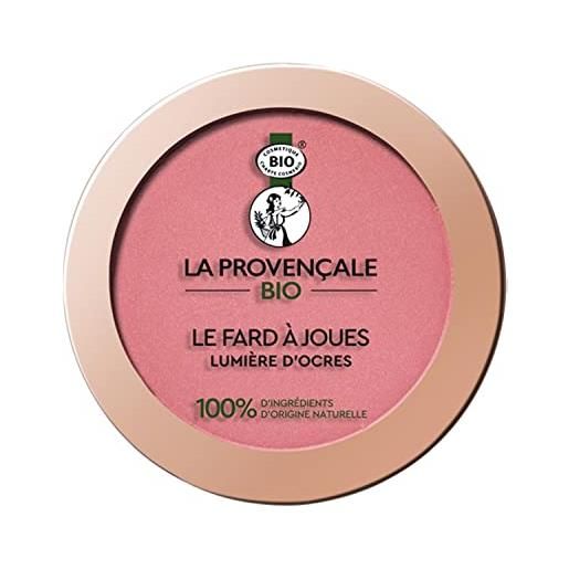 La Provençale Bio - il blush light ocra certificato bio - effetto buono miniera - per tutti i tipi di pelle - tonalità: rosa arenaria (01), matita, naturale