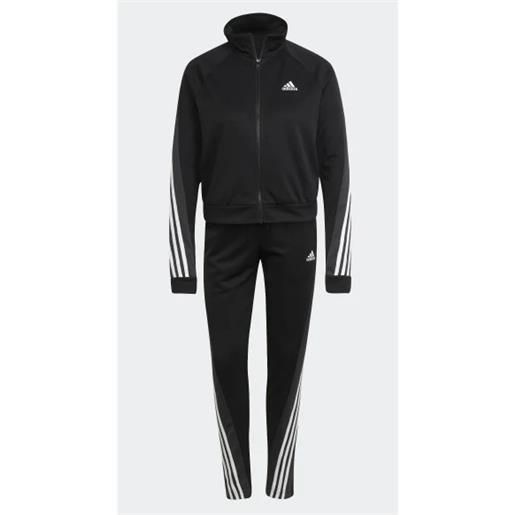 Adidas w teamsport ts blkk/carbon tuta triacetato nera 3s bianche donna