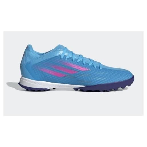 Adidas x speedflow. 3 tf skyrus/tmshpn/ftwwht azzurra/rosa uomo
