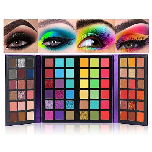HQDA 72 colori palette di ombretti palette di trucco colorate matte nude shades shimmer glitter rainbow palette di ombretti professionali regalo per le donne
