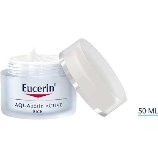 BEIERSDORF SPA eucerin aquaporin active rich - crema viso idratante ricca per pelle secca - 50 ml