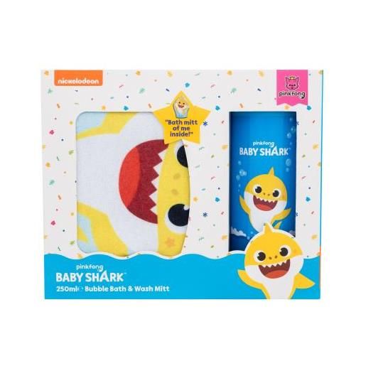 Pinkfong baby shark gift set cofanetti bagno schiuma 250 ml + guanti da lavaggio per bambini