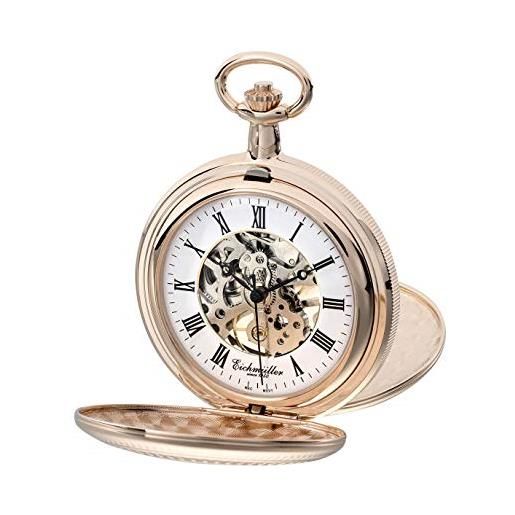 Eichmüller since 1950 8214-02 - orologio da tasca meccanico, a carica manuale, con catena inclusa