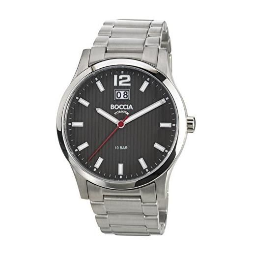 Boccia b3580-02 - orologio da polso, ragazzo, titanio, colore: argento