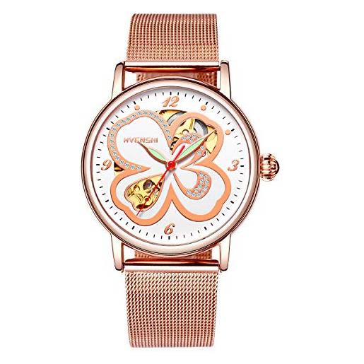 RORIOS automatico meccanico orologio donna luminoso orologio da polso scheletro dial elegant women watches