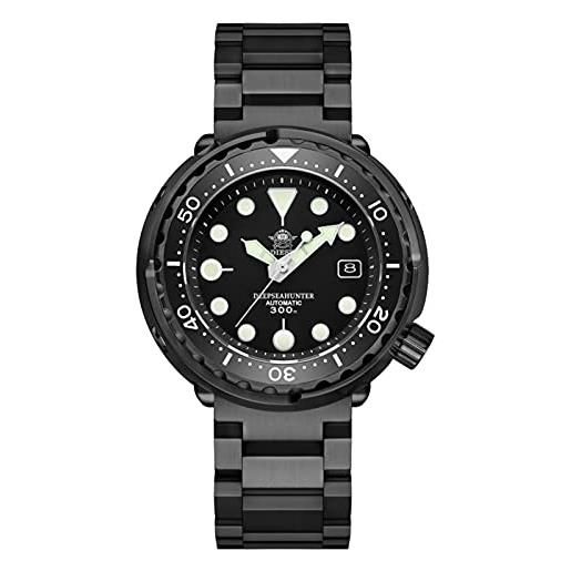 ADDIESDIVE - orologio automatico da uomo, analogico, orologio subacqueo 30 bar, con vetro zaffiro, calendario, cinturino in acciaio inox